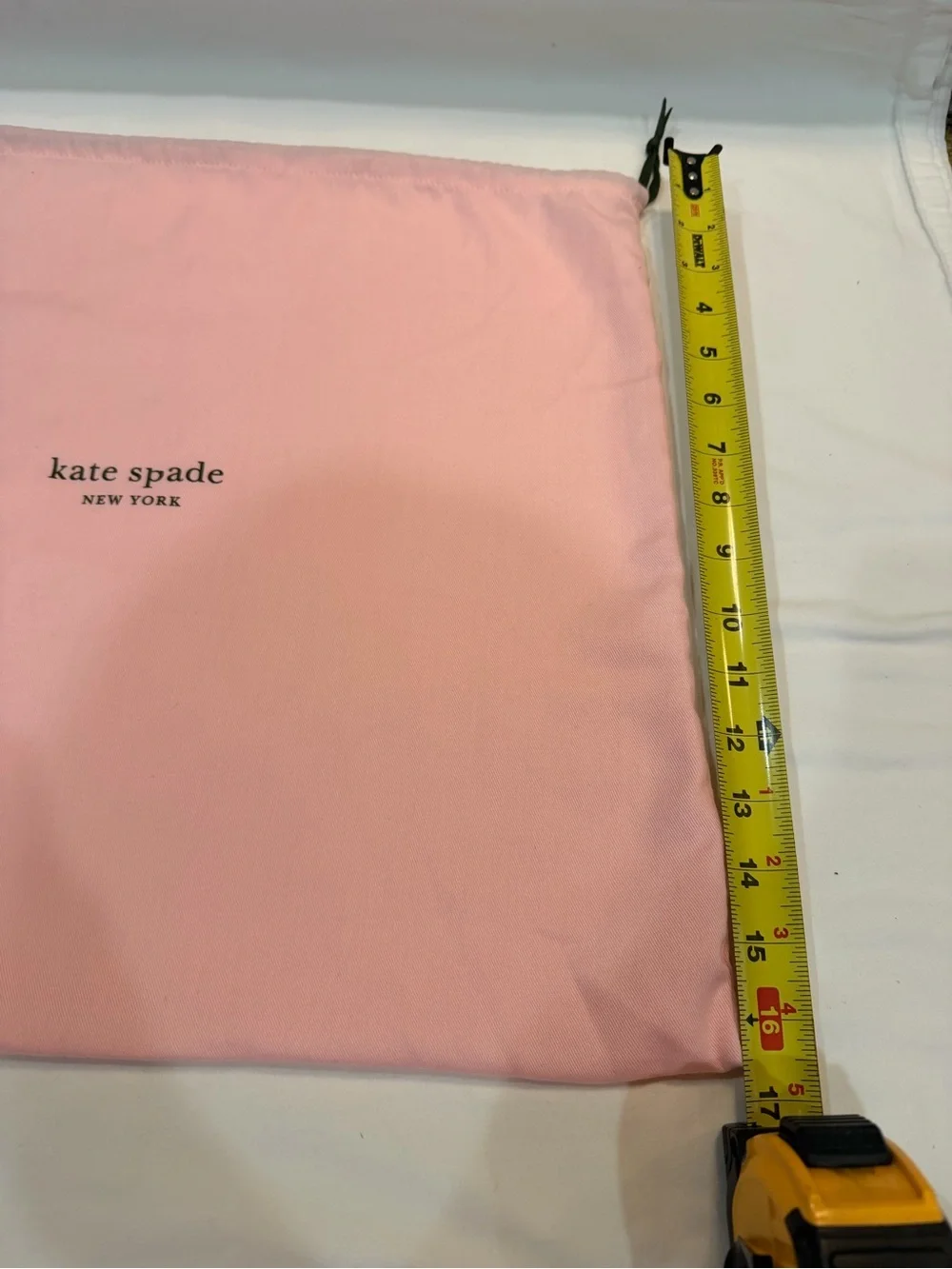 kate spade Light Pink Drawstring Dust Bag with Logo